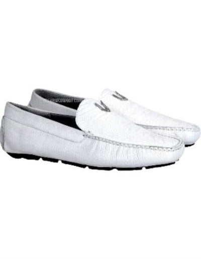 Mens Ostrich Skin Shoes Men's Handmade White Vestigium Genuine Ostrich Leg Stylish Dress Loafer