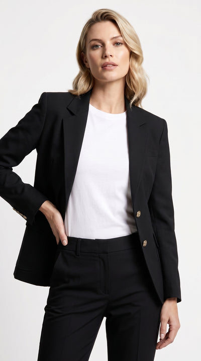 Men’s Black Blazer Sport Coat, Matching Men’s and Women’s Formal Dress Jacket