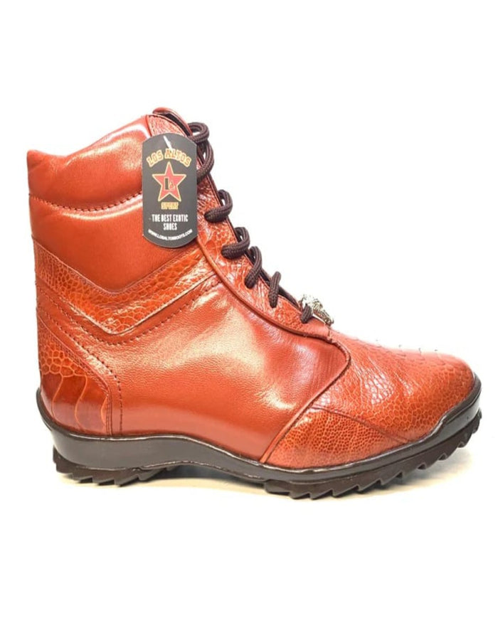 Cognac Ostrich Leg High-Tops by Los Altos