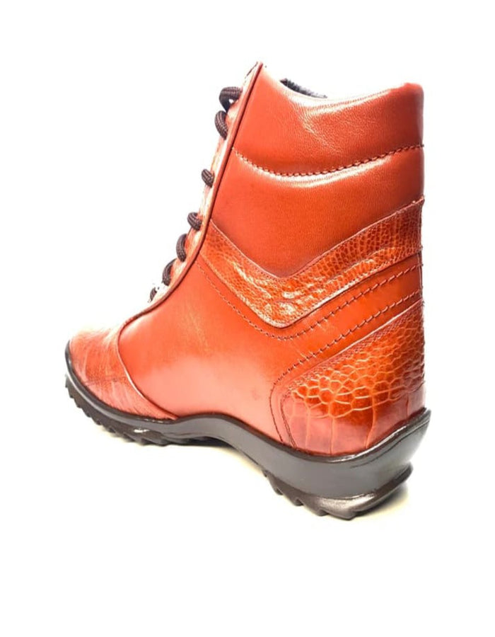 Cognac Ostrich Leg High-Tops by Los Altos