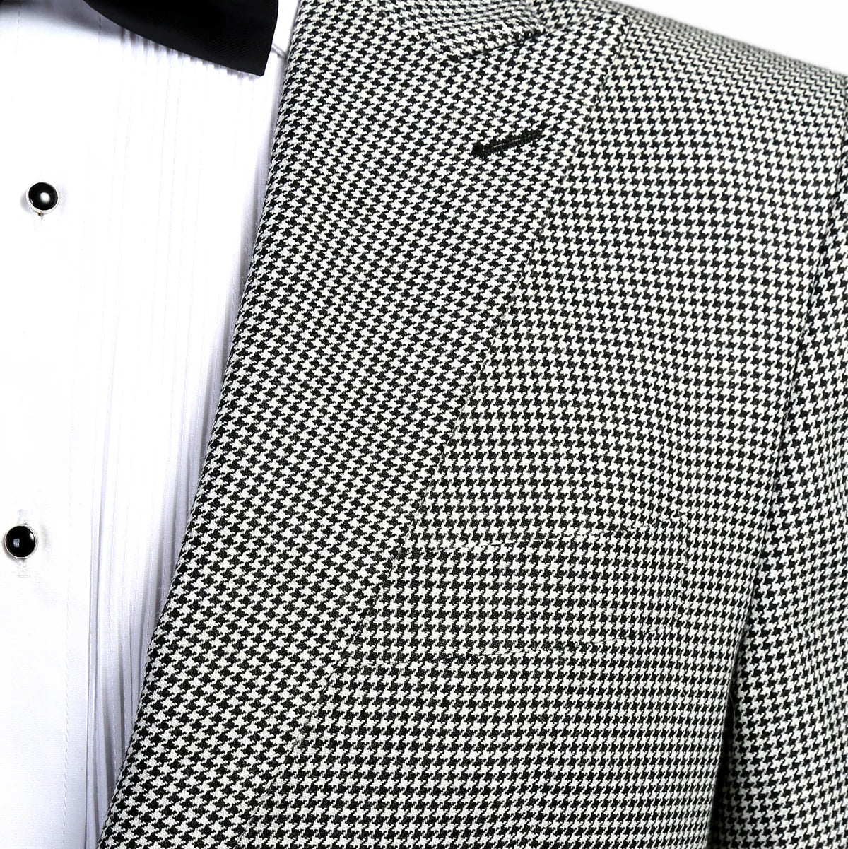 Slim Fit Houndstooth Peak Lapel Suit