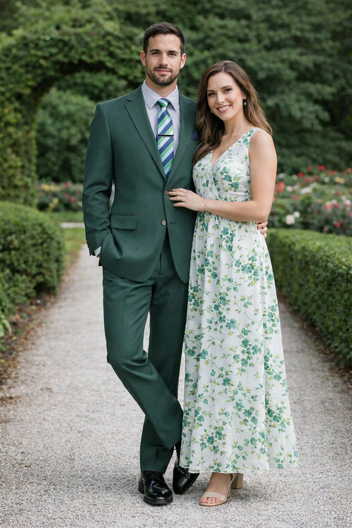 Hunter Green Regular Fit Two Piece Suit