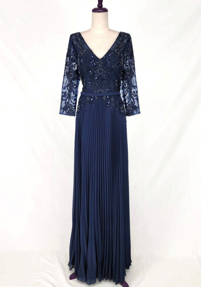 Chicas YG5038 Printed Bridal Rose Floral Floor-Length Sequin Chiffon Dress