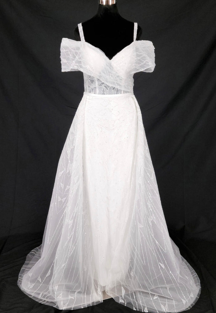 Chicas 17990 Glitter Evening A-Line Sweetheart Floor-Length Shimmer Satin Dress