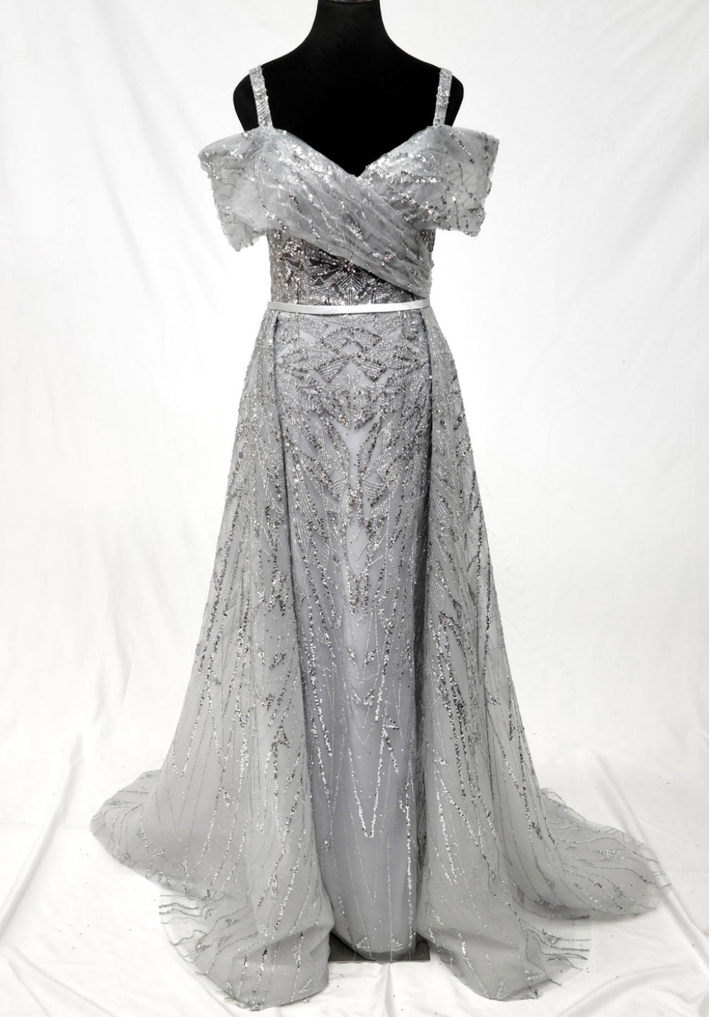 Chicas 17990 Glitter Evening A-Line Sweetheart Floor-Length Shimmer Satin Dress