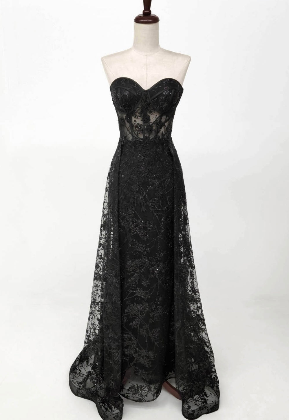 Chicas C819 Formal Red Strapless Floor-Length Corset Fabric Dress