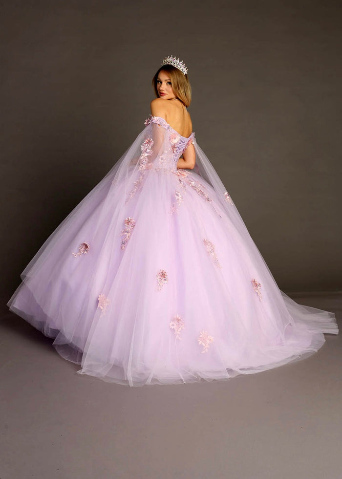 Chicas HF3095 Elegant Printed Royal BallDress Sweetheart Floral Tulle Dress