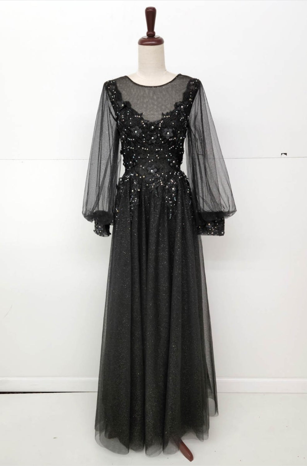 Chicas YG5029 Butterfly Floor-Length Long Chic Style Fabric Dress