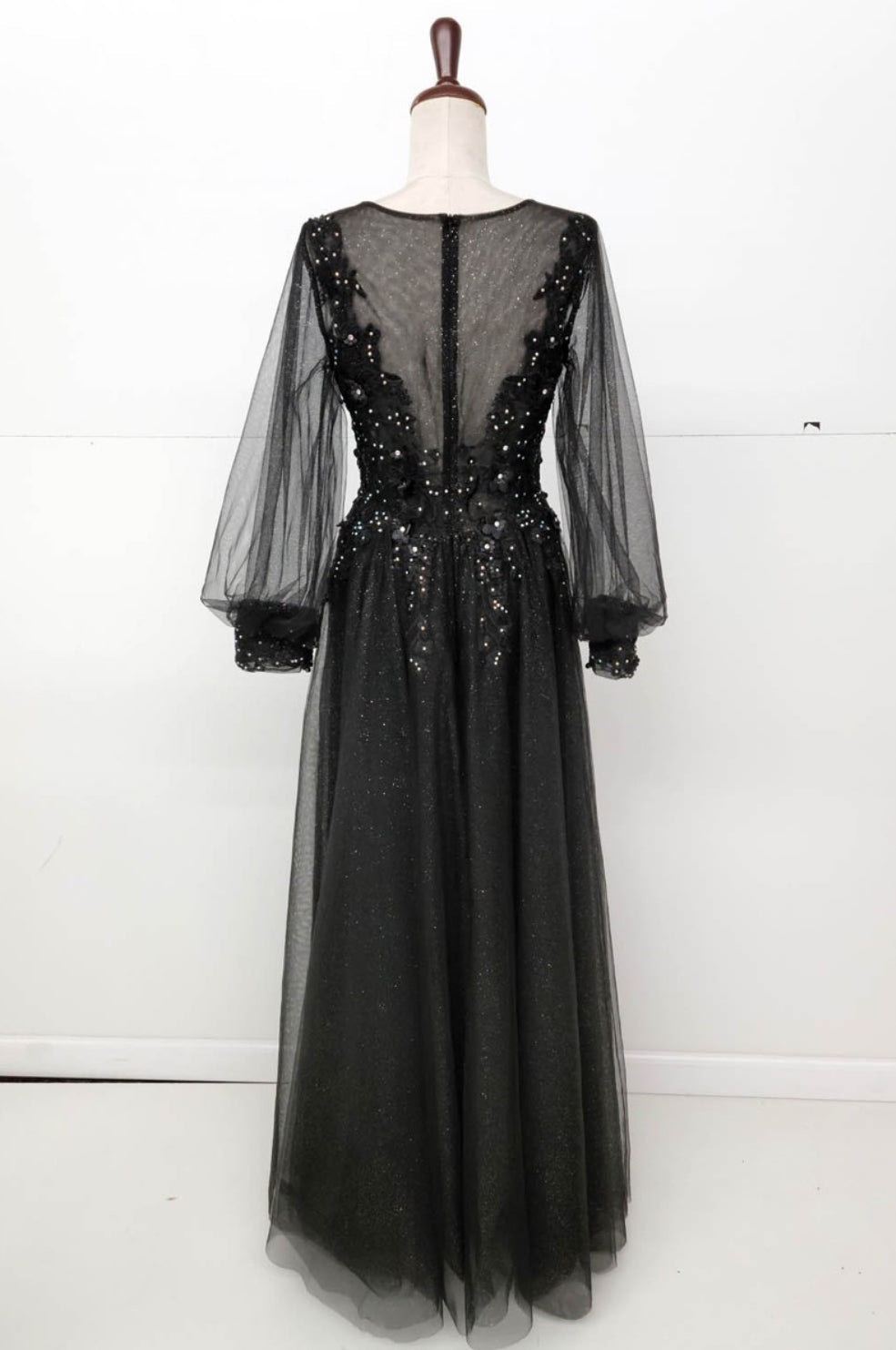 Chicas YG5029 Butterfly Floor-Length Long Chic Style Fabric Dress