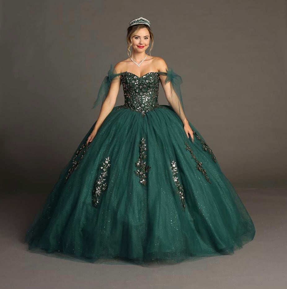 Chicas HF3086 Royal BallDress Sweetheart Floor-Length Corset Sequin Tulle Dress
