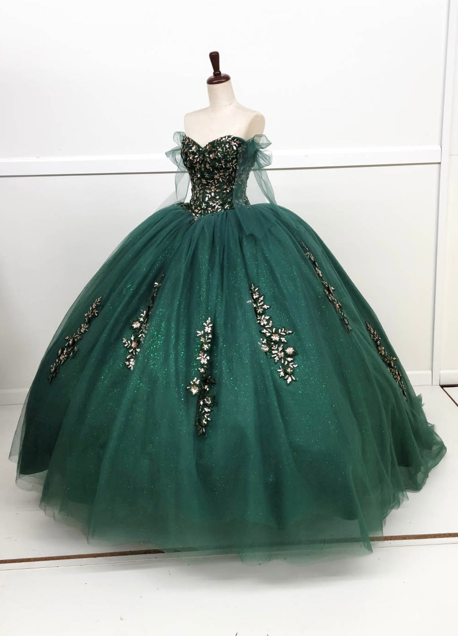 Chicas HF3086 Royal BallDress Sweetheart Floor-Length Corset Sequin Tulle Dress