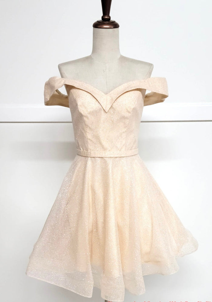 Chicas C323 Elegant Glitter Party Blue A-Line Sweetheart Fabric Dress