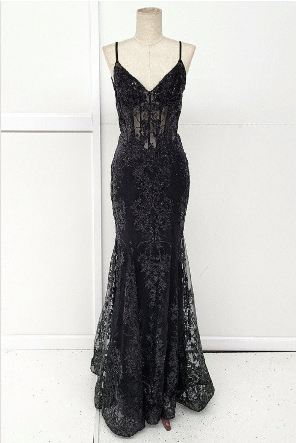 Chicas C813 Evening Mermaid Floor-Length Formal Style Fabric Dress
