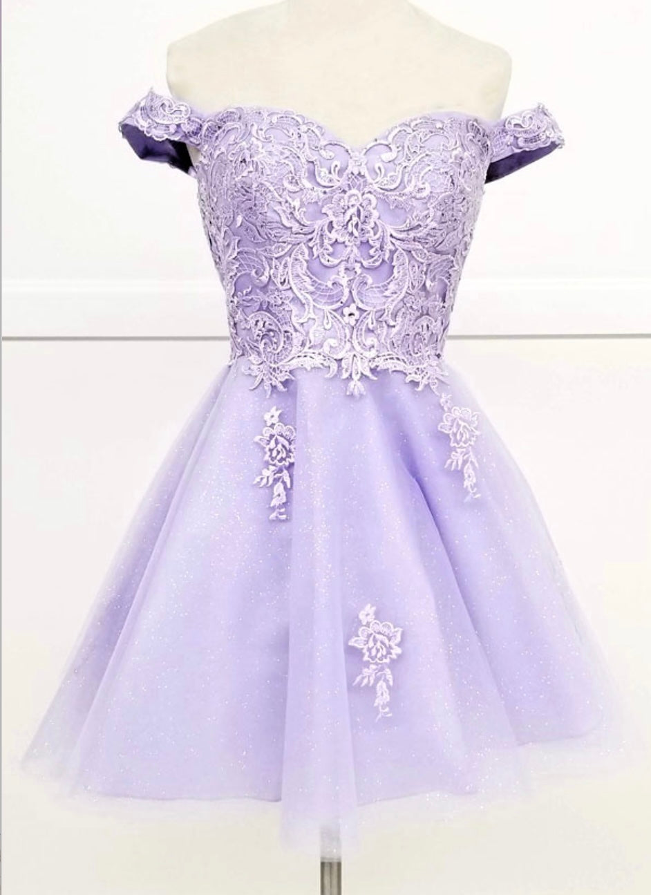 Chicas C314 Elegant Printed Glitter Formal White Floral Tulle Dress