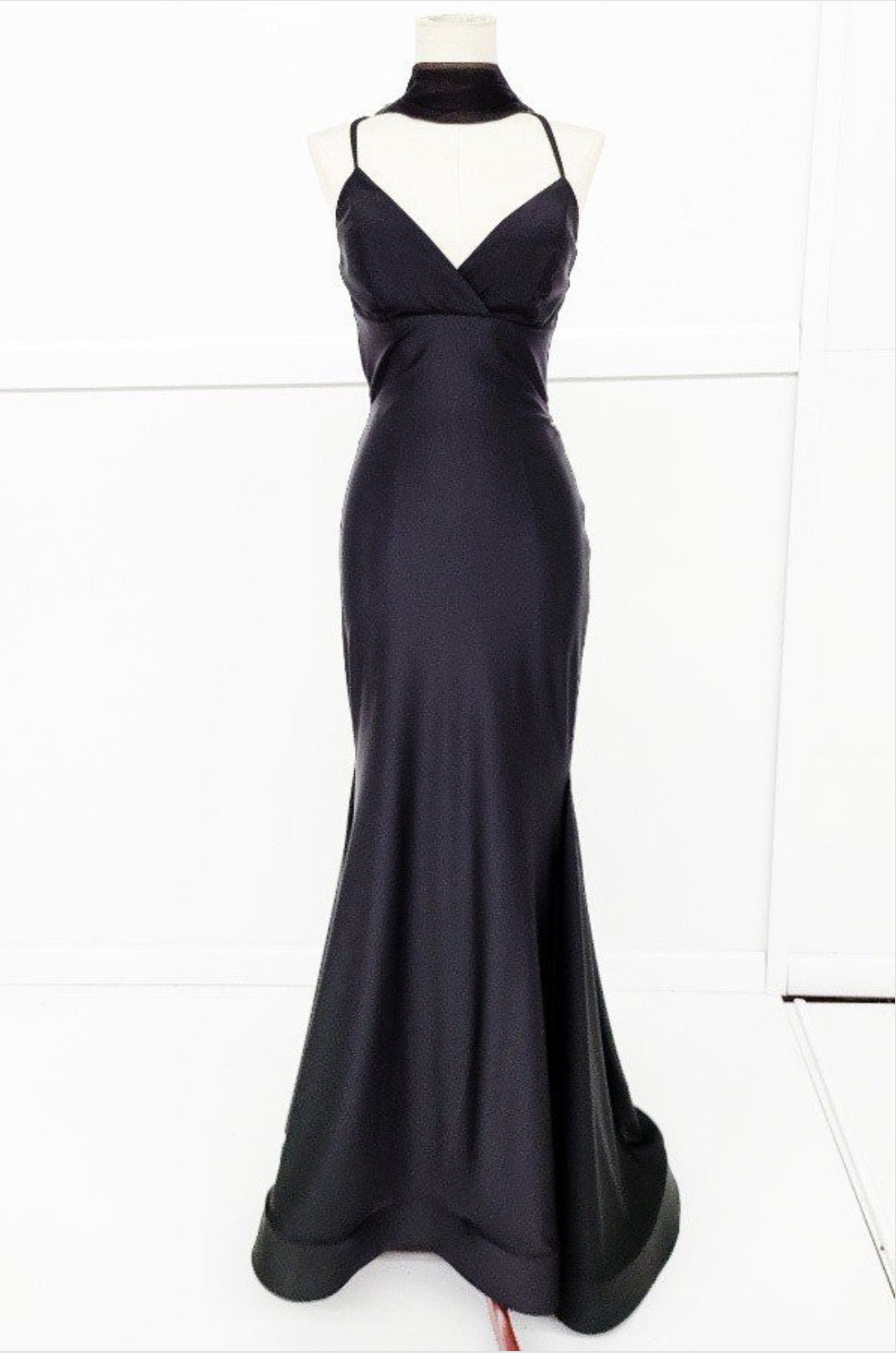 Chicas YG5024 Solid-Color Mermaid Chic Style Fabric Dress