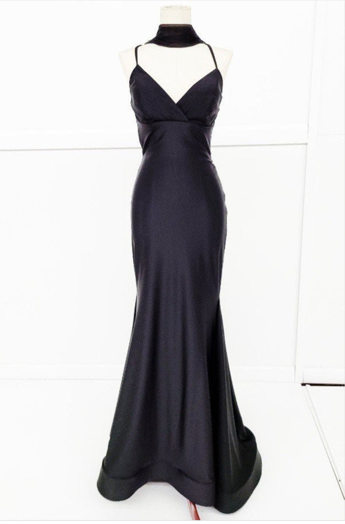 Chicas YG5024 Solid-Color Mermaid Chic Style Fabric Dress