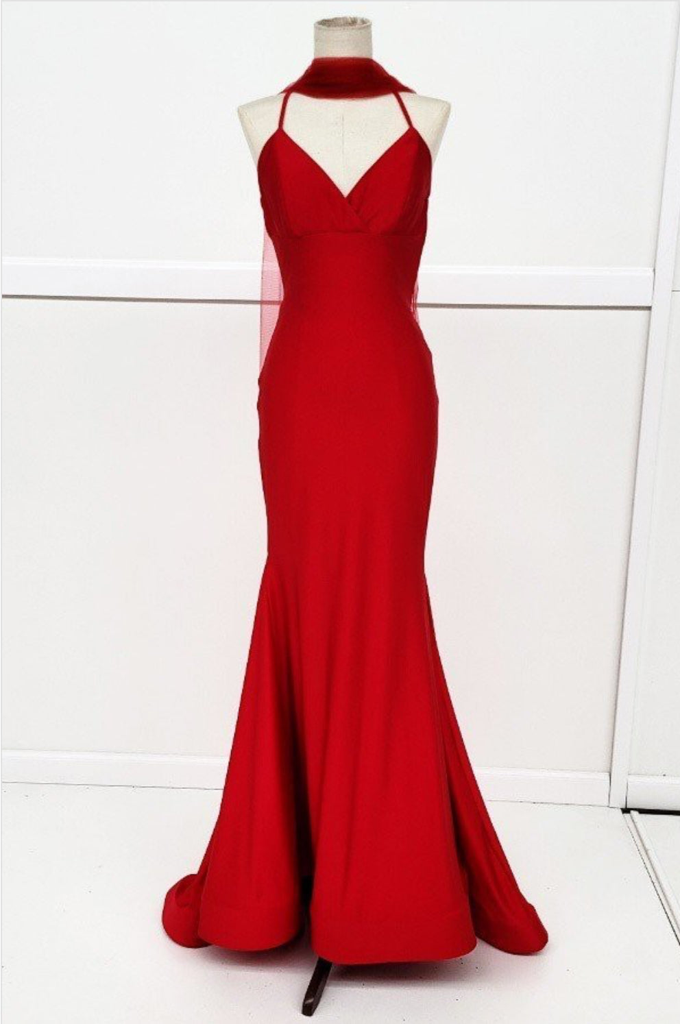 Chicas YG5024 Solid-Color Mermaid Chic Style Fabric Dress
