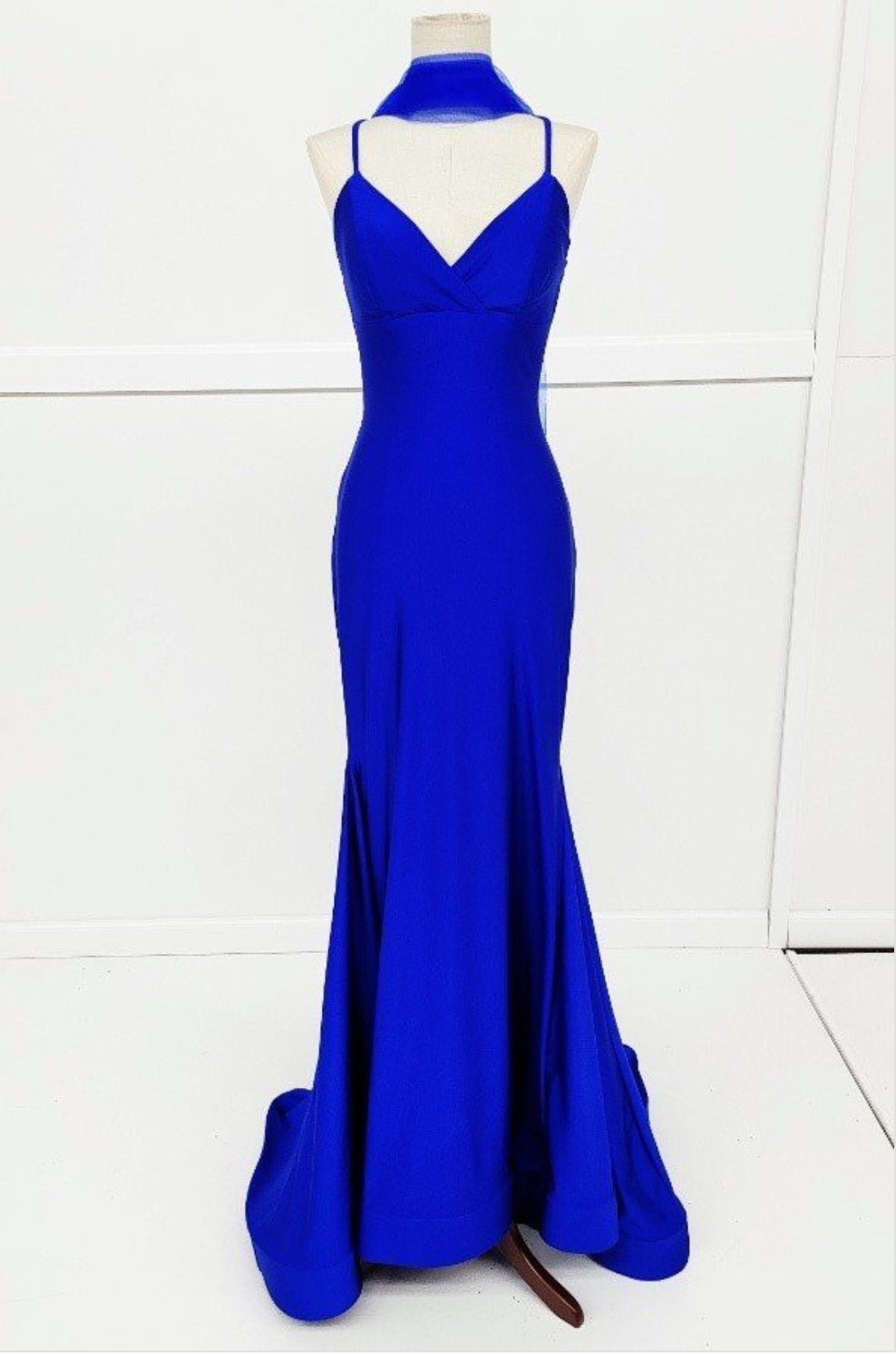 Chicas YG5024 Solid-Color Mermaid Chic Style Fabric Dress