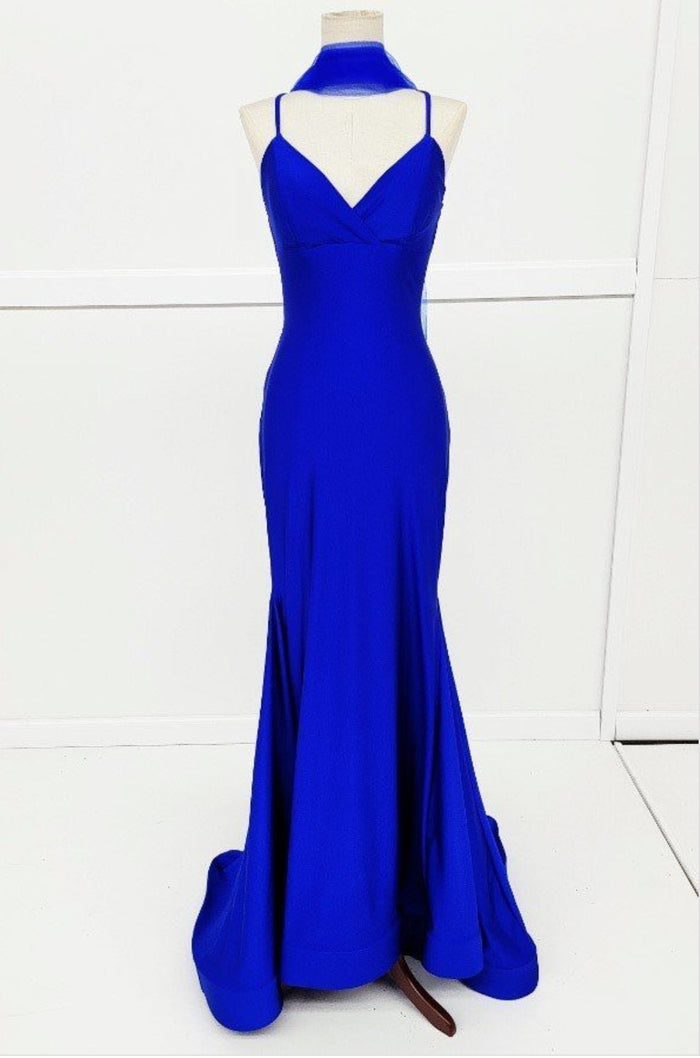 Chicas YG5024 Solid-Color Mermaid Chic Style Fabric Dress
