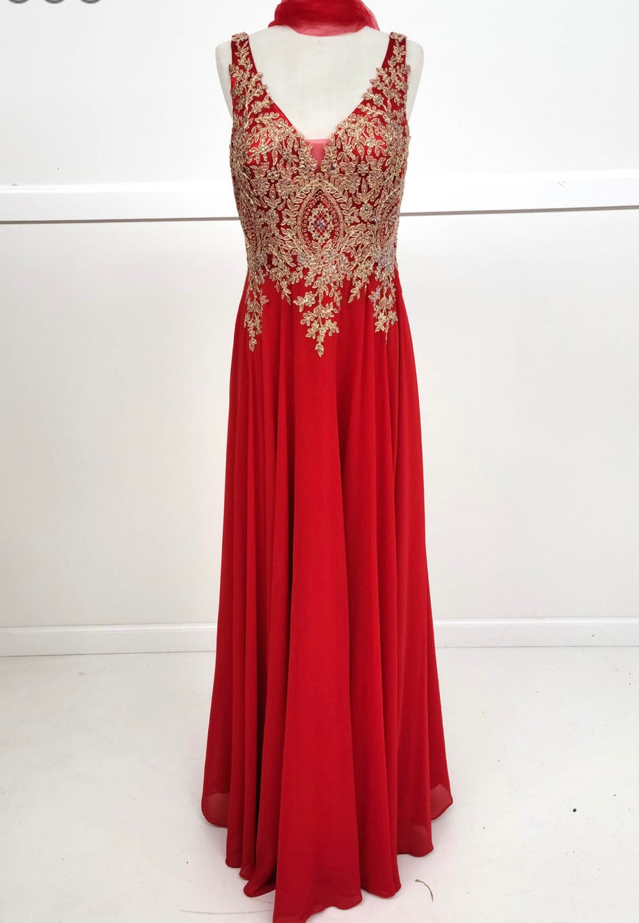 Chicas DM4006 Elegant Evening Black A-Line Sleeveless Floor-Length Chiffon Dress
