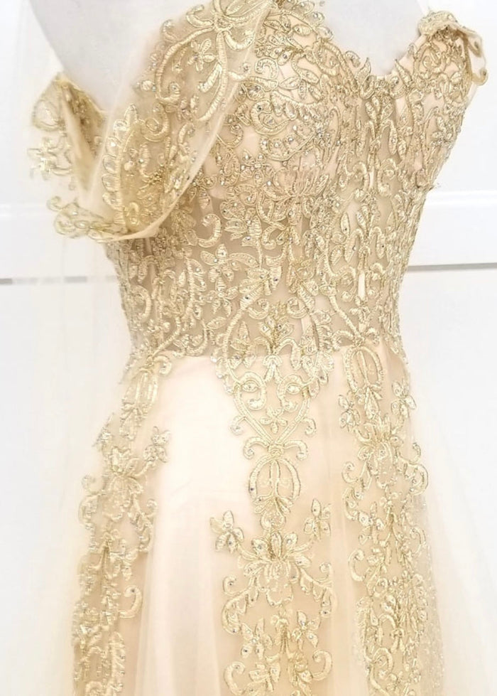 Chicas CA1103 Evening White A-Line Sweetheart Floor-Length Tulle Dress