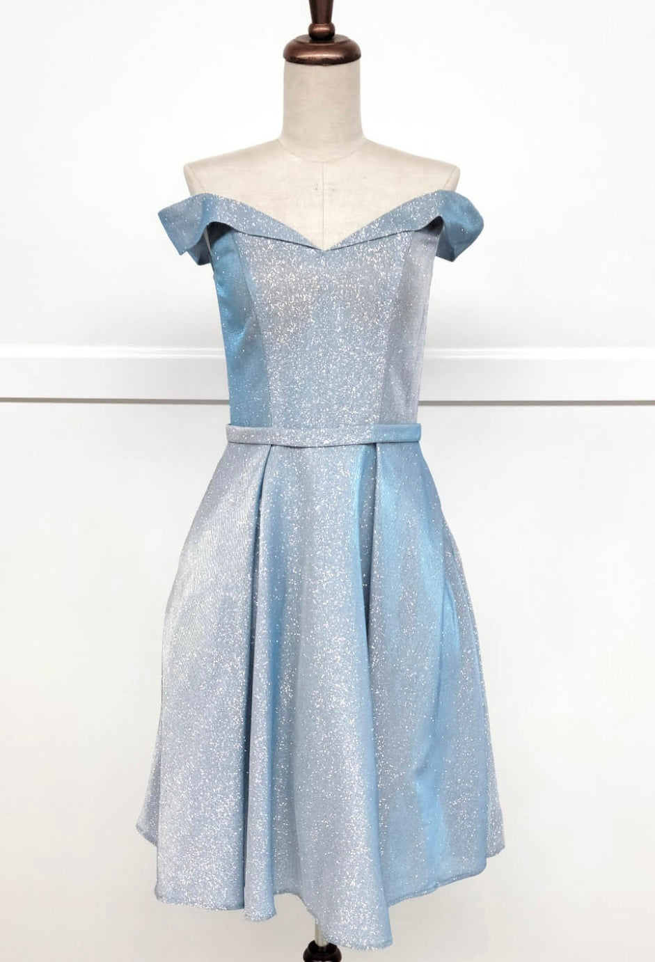 Chicas C7518 Elegant Cocktail Blue A-Line Sweetheart Short Fabric Dress
