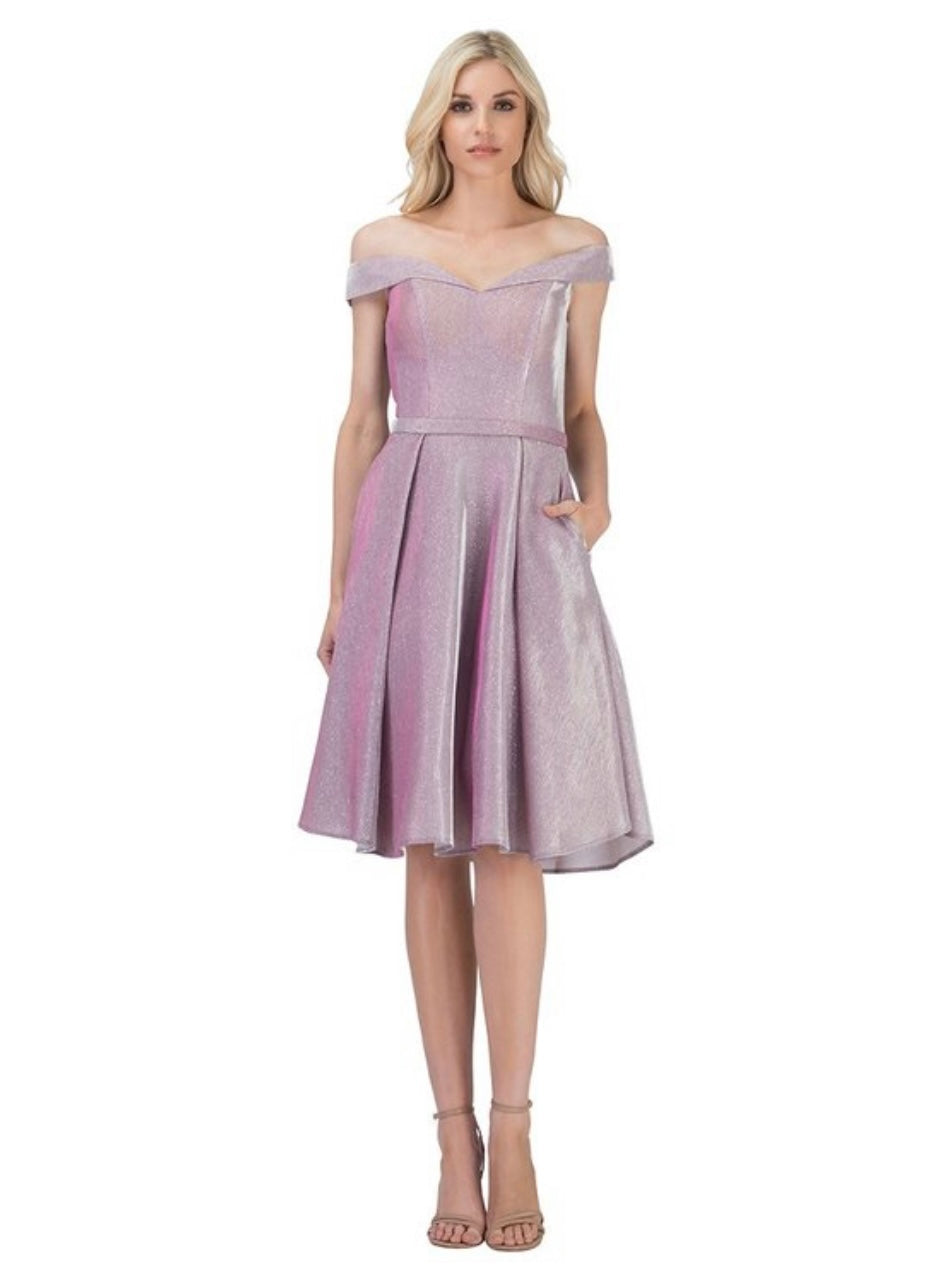Chicas C7518 Elegant Cocktail Blue A-Line Sweetheart Short Fabric Dress