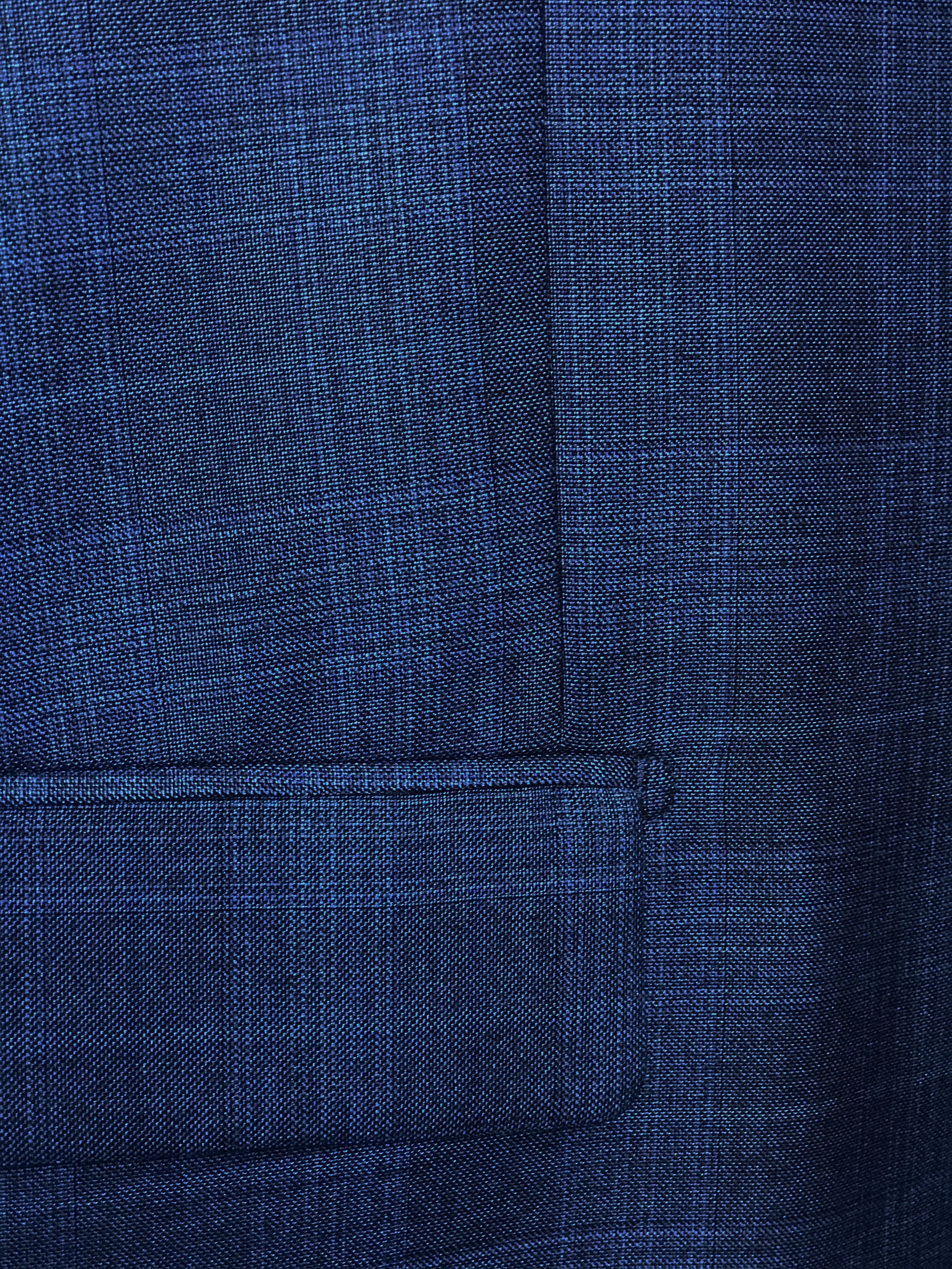 Pompey Men's Blue Glen Plaid Suit 2 Piece