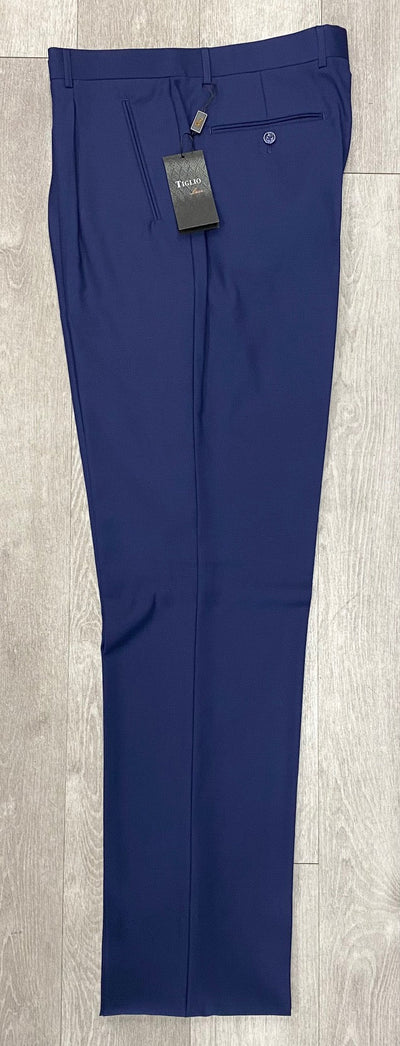 Tiglio Luxe 2521 Comfort Fit Wool Pants Blue