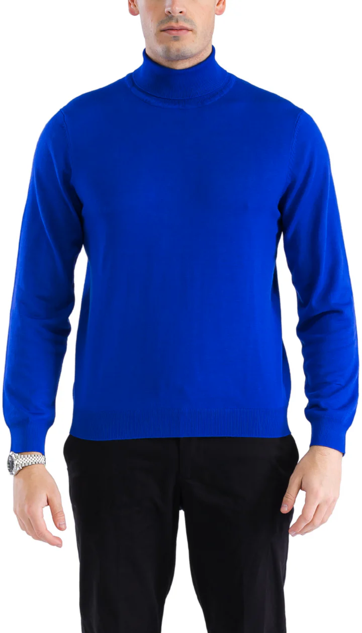 Indigo Turtleneck Pullover Sweater for Men