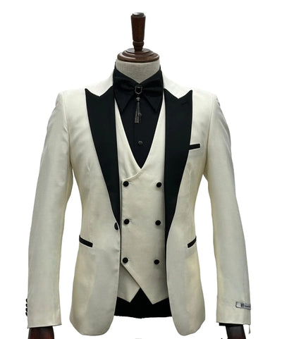 Ivory Tuxedo Cream Wedding Suit for Groom