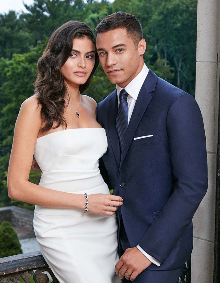 Collin Navy One Button Designer Tuxedo
