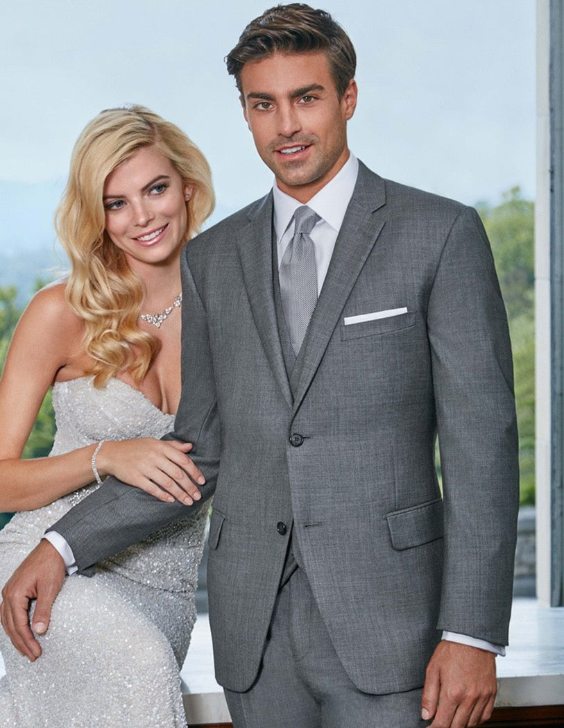 Tyler 2-Button Light Grey Tuxedo Suit