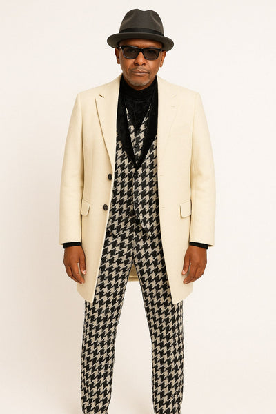 Ivory Carmel Zhao Men's 3/4 Top Coat