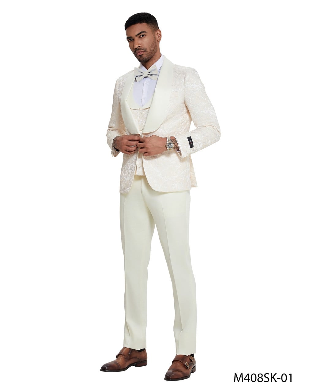 Ivory Tuxedo Dinner Jacket Wide Velvet Groom Tuxedo Jacket - Prom Blazer