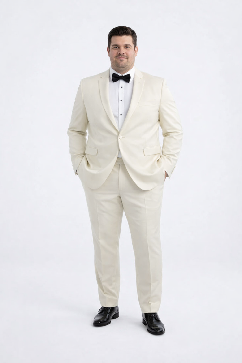 Ivory Wedding Tuxedo for Men | Slim Fit Peak Lapel Design
