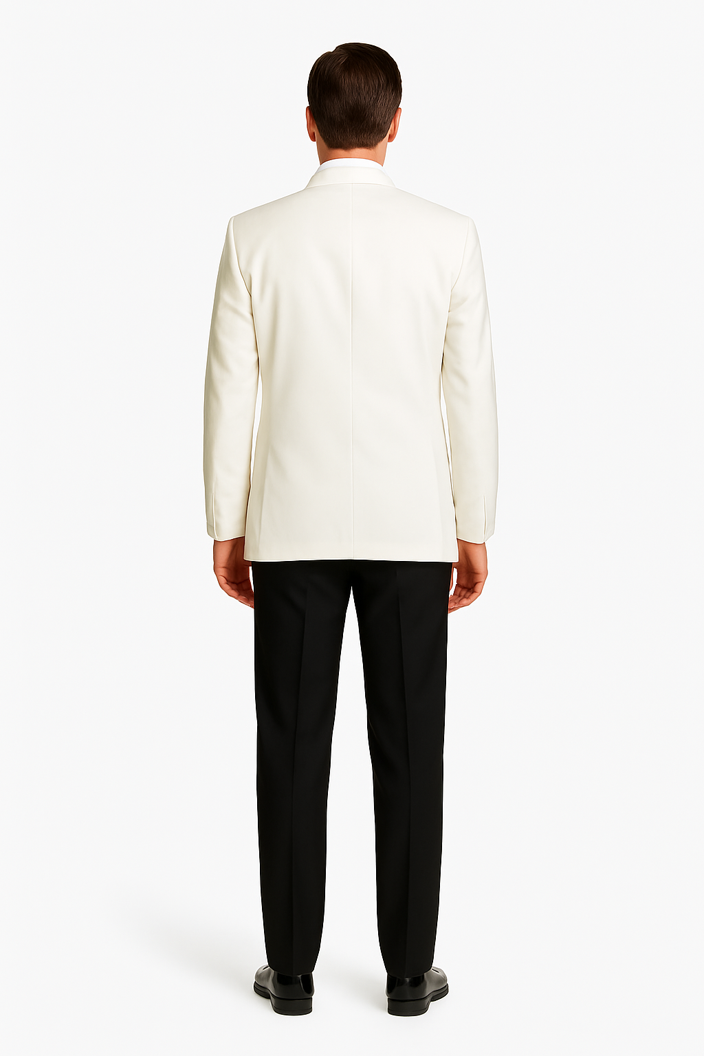 Men's One Button Tuxedo Shawl Black Lapel classy Ivory Suit