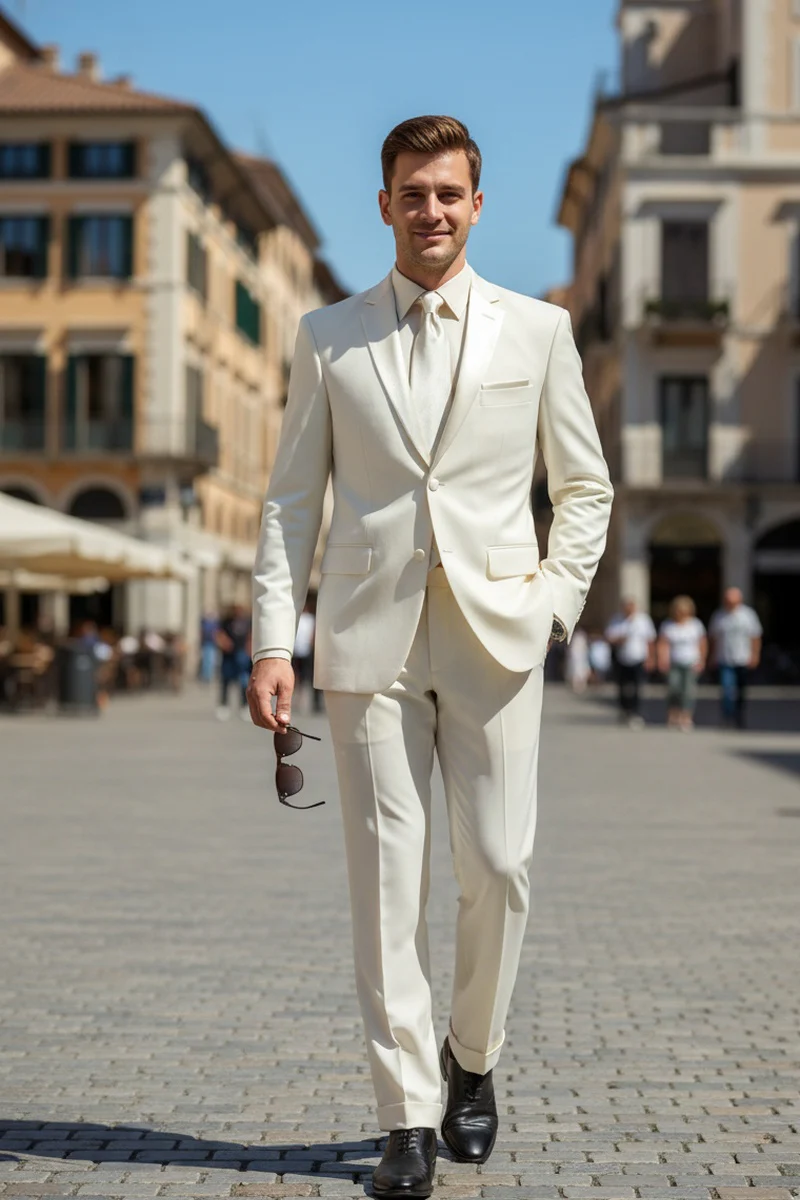 Ivory 2-Button Notch Tuxedo