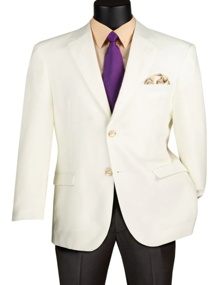 Men's Classic Ivory Poplin Sport Coat