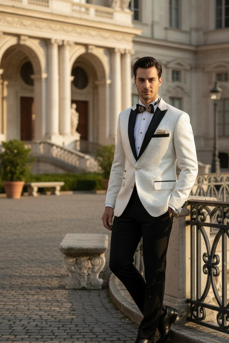 Ivory Tuxedo Jacket