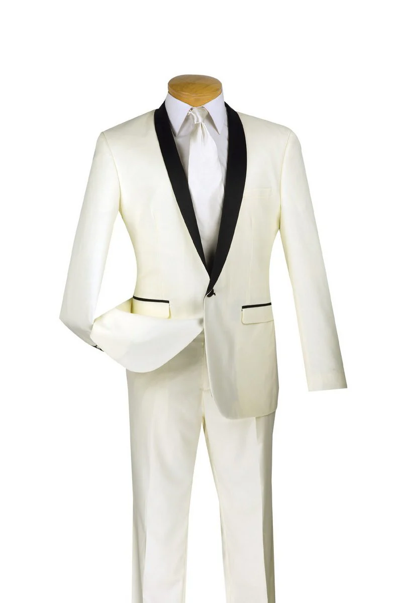 Ivory Vinci 1-Button Shawl Tuxedo