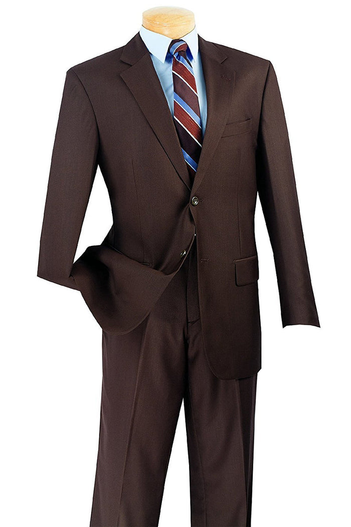 Modern Fit 2 Button Brown Suit for Men