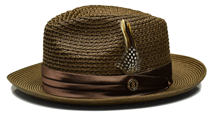 Julian Collection Chocolate Brown Fedora by Bruno Capelo