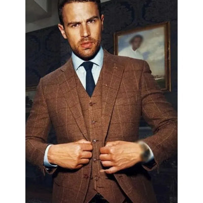 The Gentlemen Theo Brown Button Suit 2024