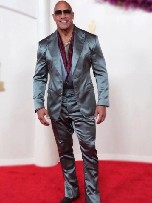 Oscar 2024 Dwayne Johnson Metallic Suit