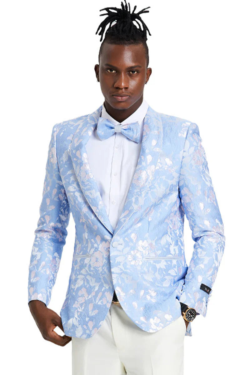 Slim Fit Paisley Foil Tuxedo Dinner Jacket