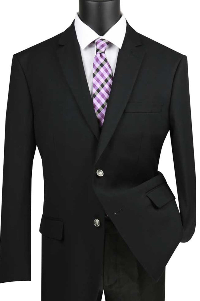 Classic Black Wool Feel Blazer for Men
