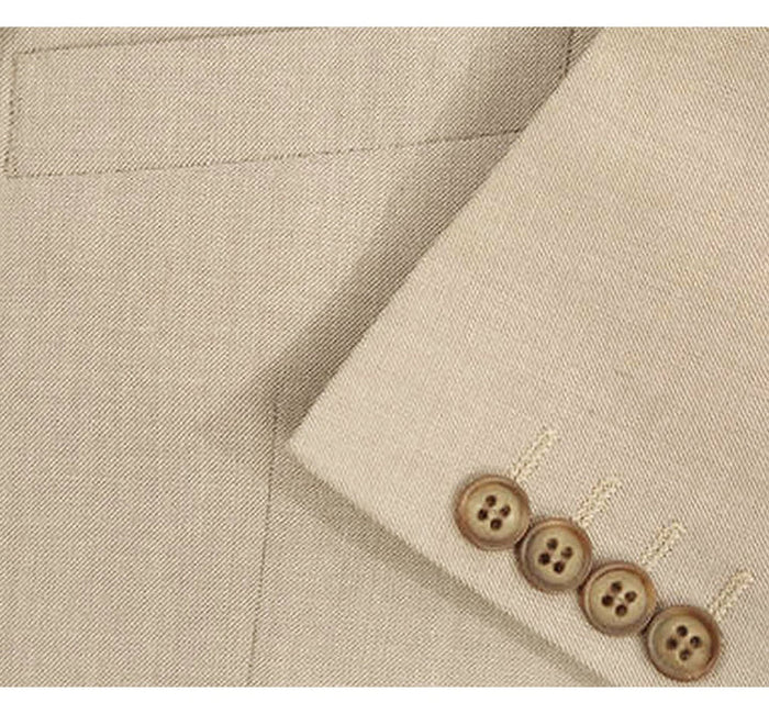 Men's Two Button Slim Fit Khaki Suit