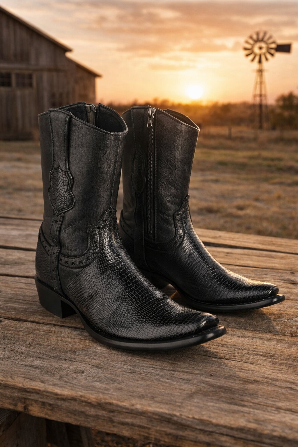 King Exotic Lizard Teju Dubai Toe Boots