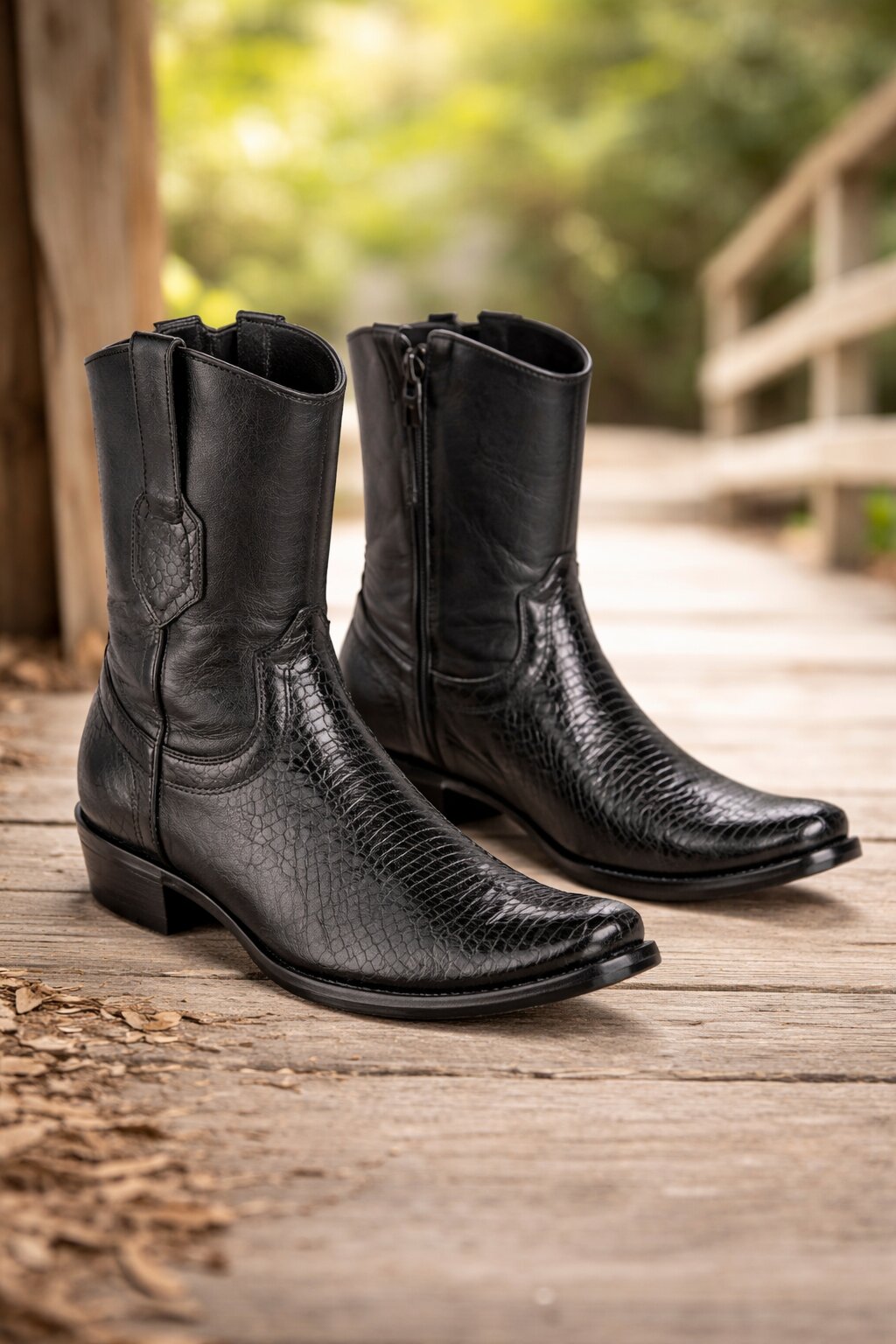 King Exotic Lizard Teju Dubai Toe Boots